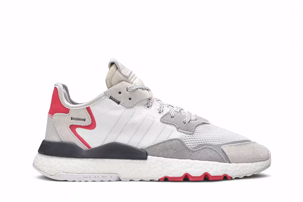 adidas Nite Jogger White Shock Red, view 2