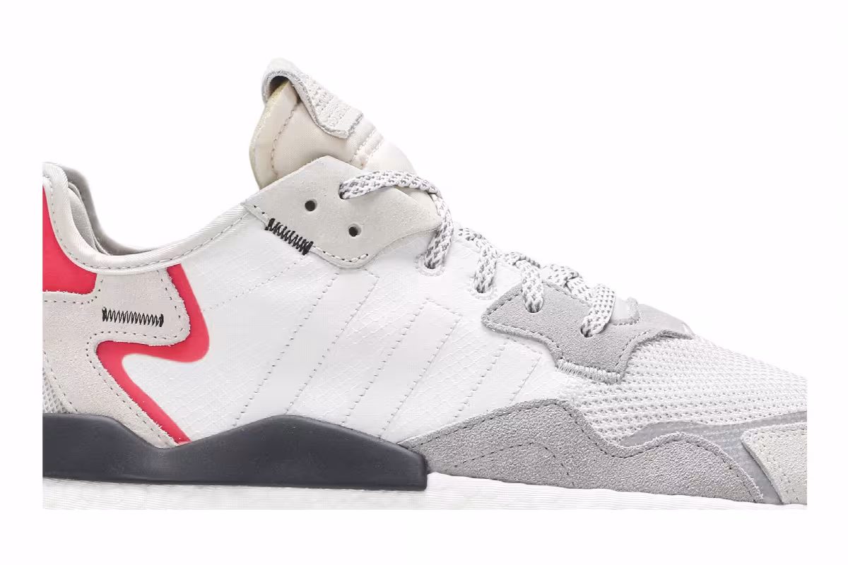 adidas Nite Jogger White Shock Red, view 3
