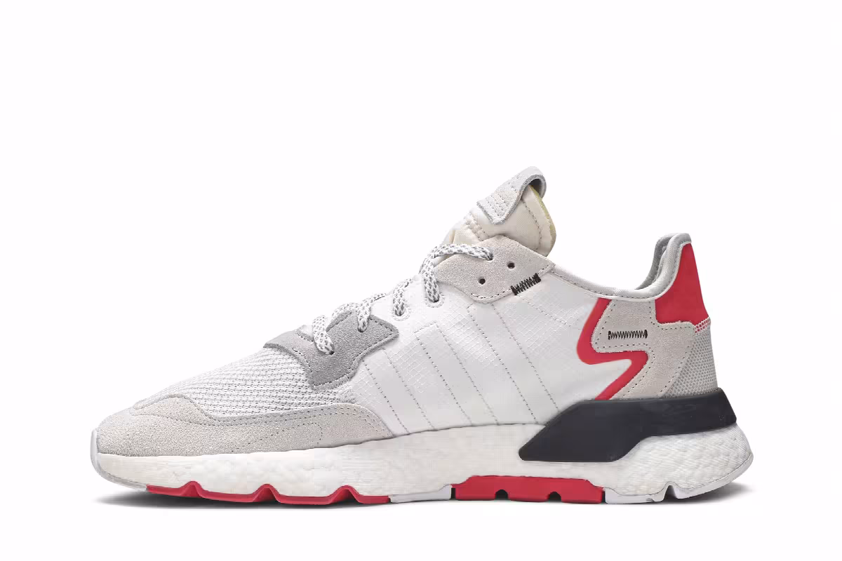 adidas Nite Jogger White Shock Red, view 4