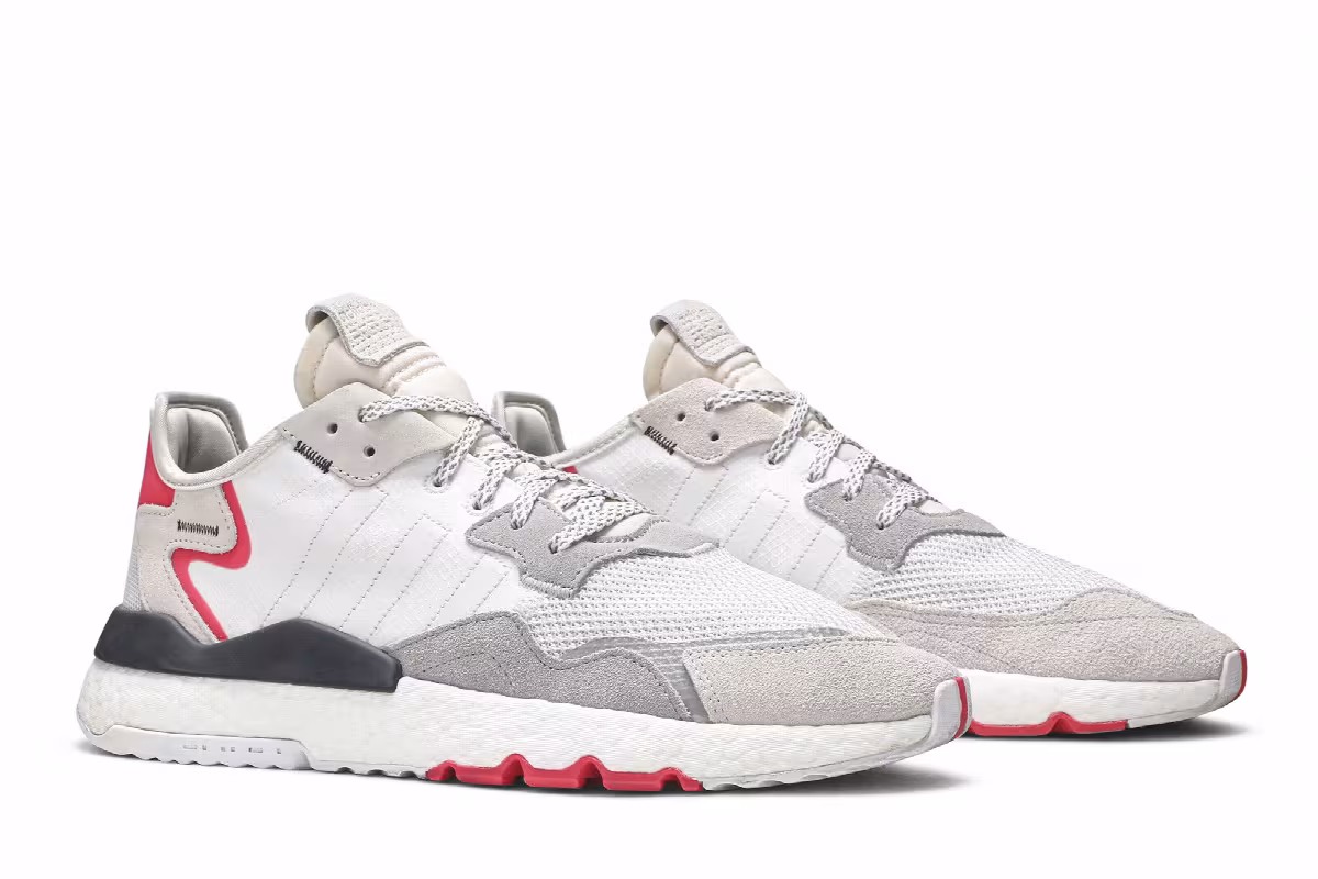 adidas Nite Jogger White Shock Red, view 9