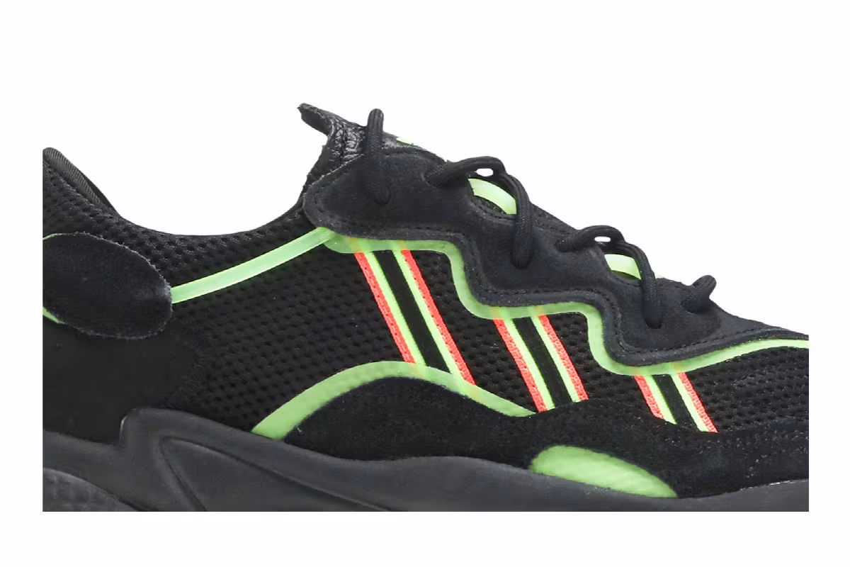 Adidas Ozweego Black Green Orange, view 3