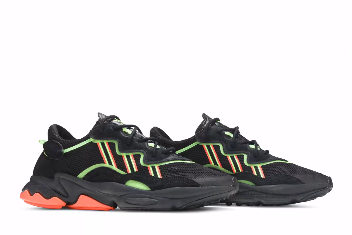 Adidas Ozweego Black Green Orange, view 9