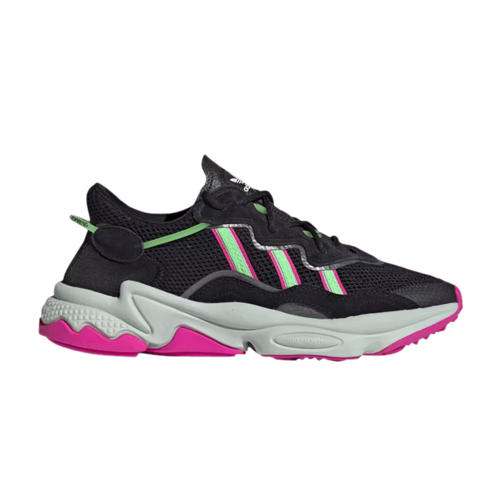 Adidas Women's Ozweego Black Shock Lime Pink