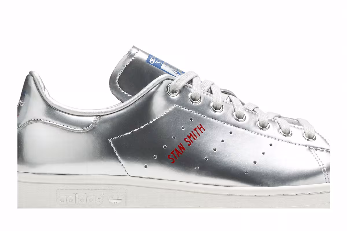 adidas Stan Smith Silver Metallic, view 3