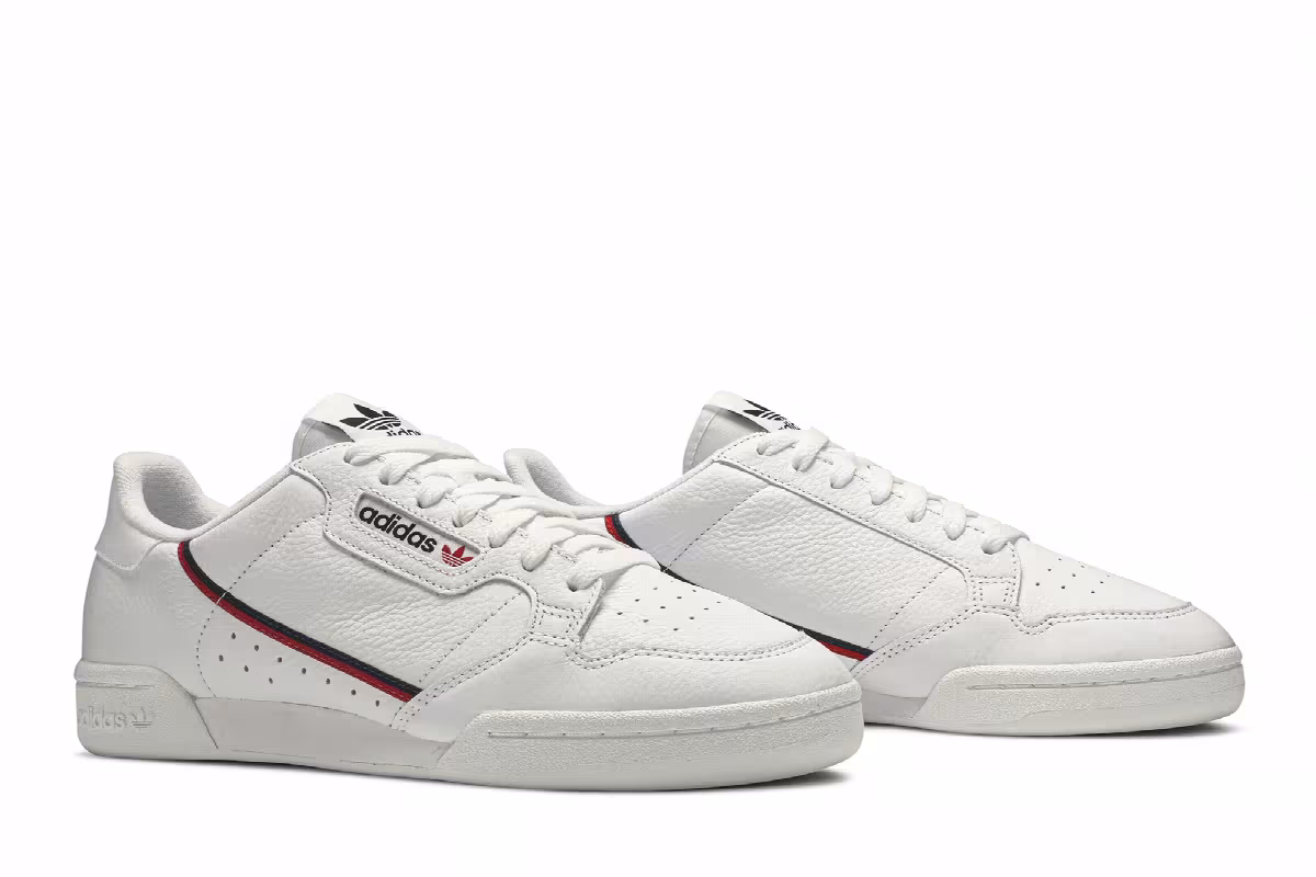 adidas Continental 80 White Navy Scarlet, view 9
