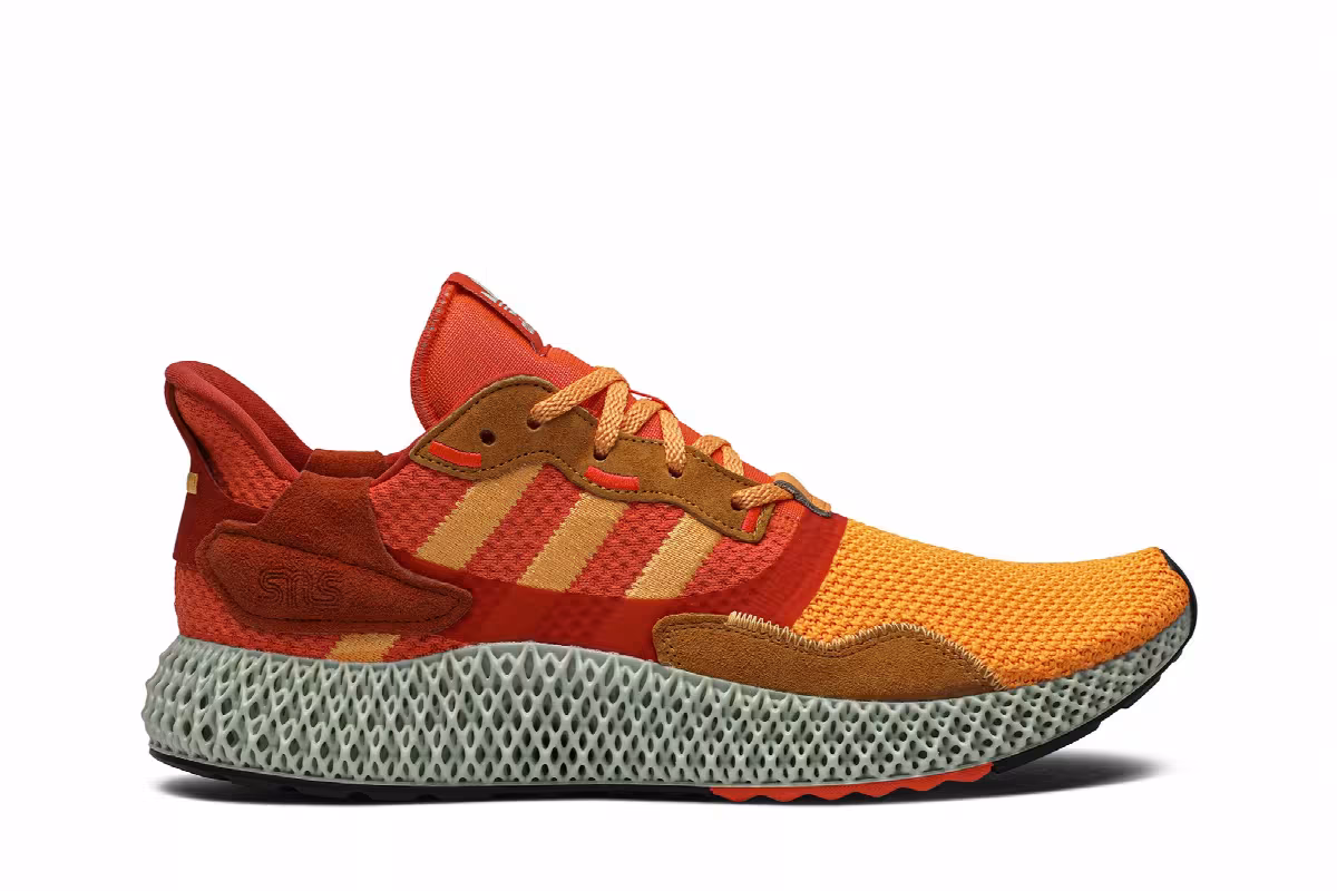 Sneakersnstuff x adidas ZX 4000 4D Sunrise, view 2