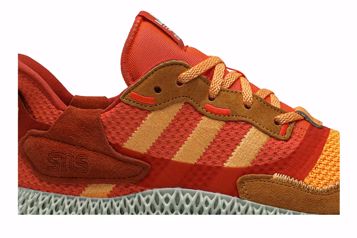 Sneakersnstuff x adidas ZX 4000 4D Sunrise, view 3