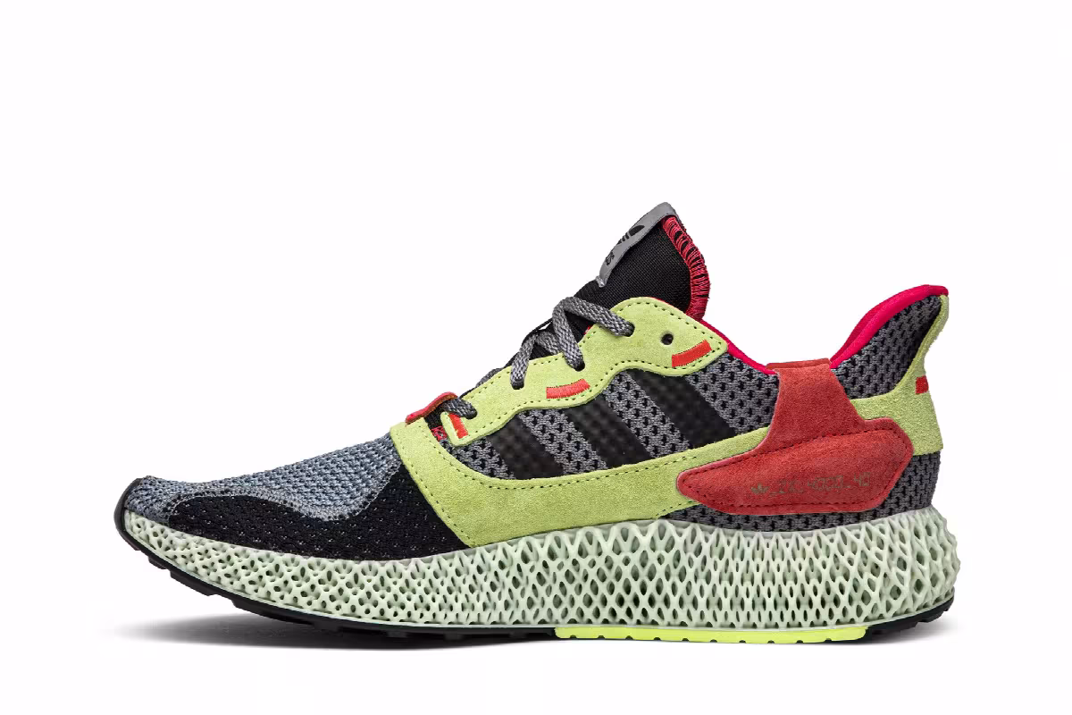 adidas ZX 4000 Futurecraft 4D Grey Yellow, view 4