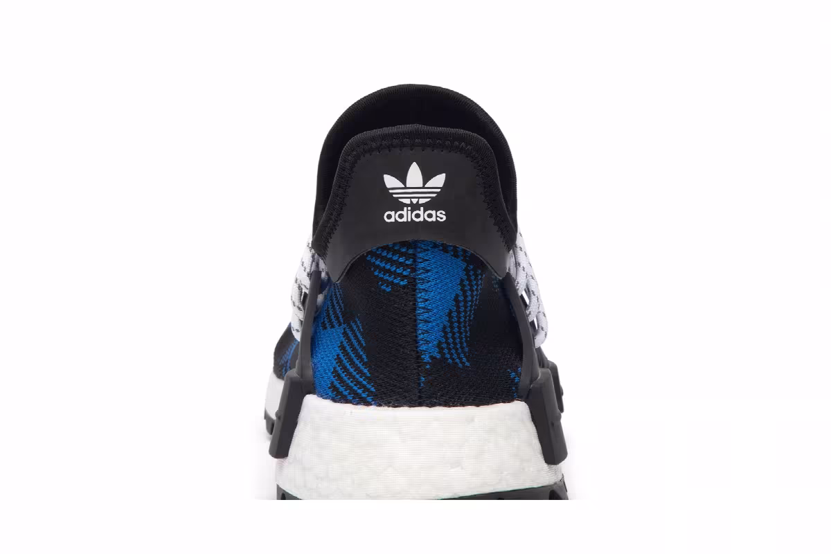 Pharrell x Billionaire Boys Club x adidas NMD Human Race Trail Blue Plaid, view 8