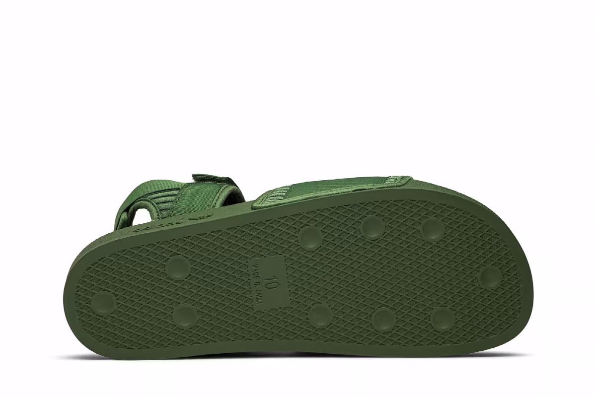 Pharrell x adidas Adilette 2.0 Sandal Tribe Green, view 5