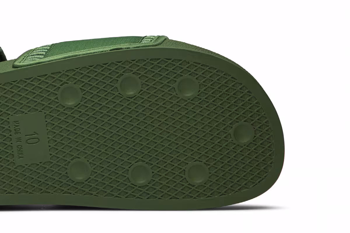 Pharrell x adidas Adilette 2.0 Sandal Tribe Green, view 6