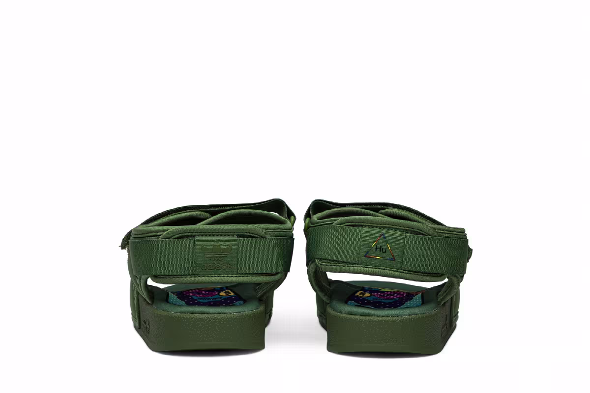 Pharrell x adidas Adilette 2.0 Sandal Tribe Green, view 7