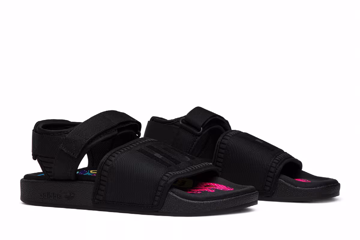 Pharrell x adidas Adilette 2.0 Sandal Core Black, view 9