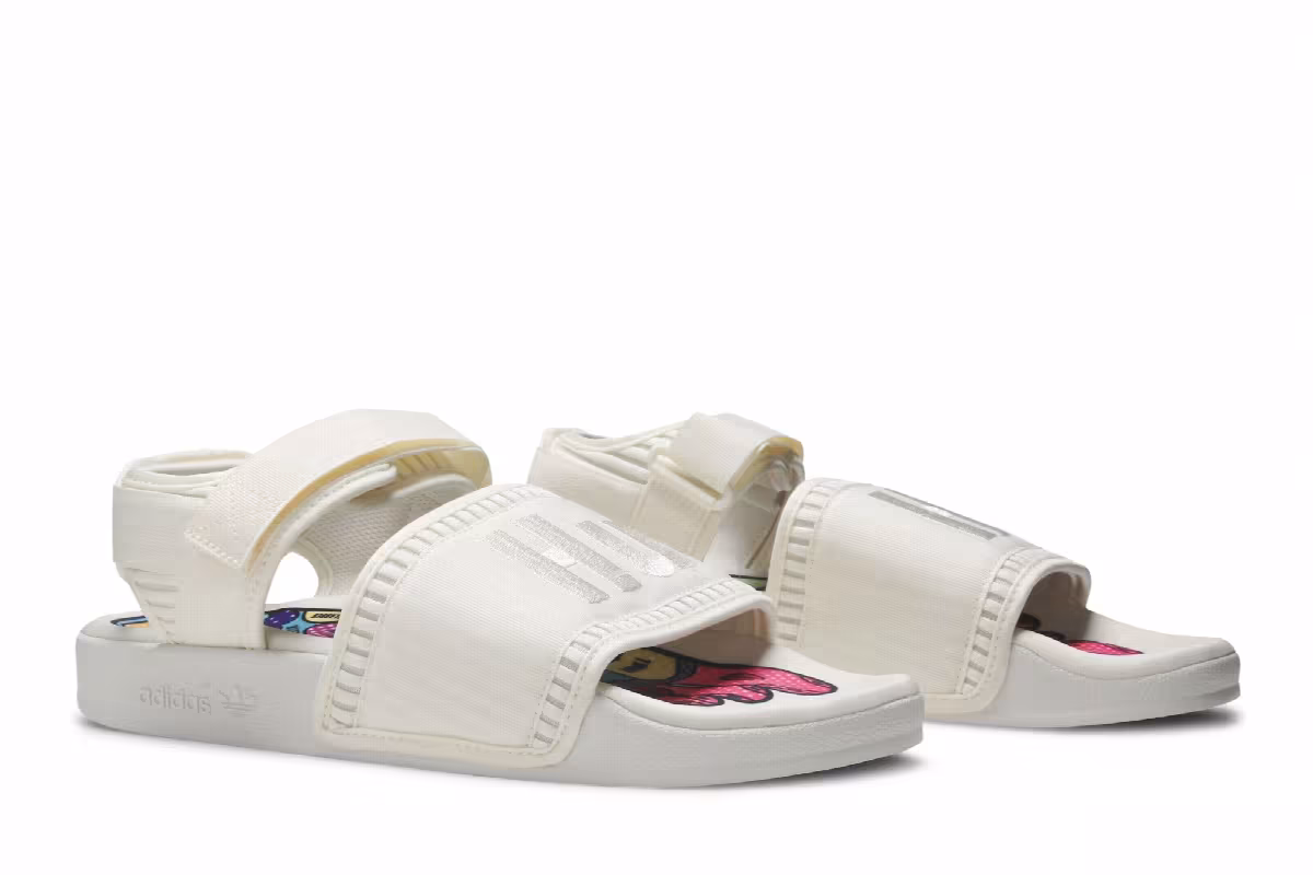 Pharrell x adidas Adilette 2.0 Sandal Cream White, view 9