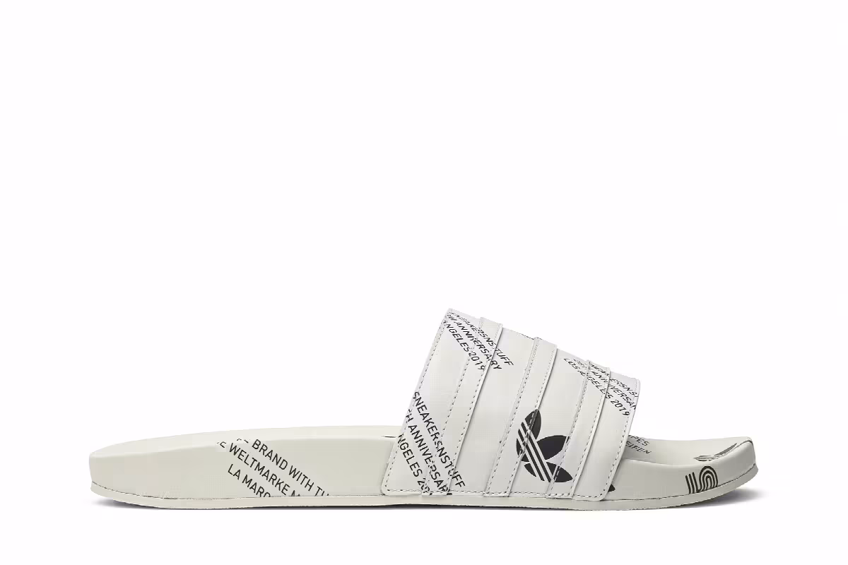 Sneakersnstuff x adidas Adilette Slide 20th Anniversary, view 2