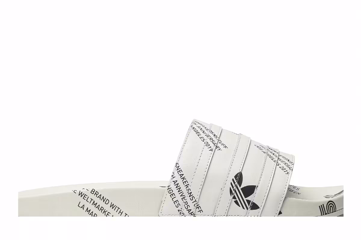 Sneakersnstuff x adidas Adilette Slide 20th Anniversary, view 3