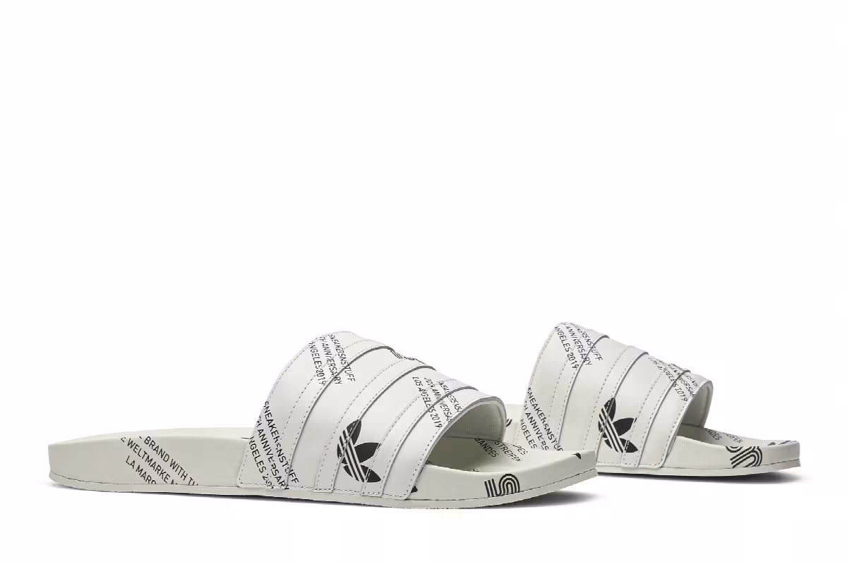 Sneakersnstuff x adidas Adilette Slide 20th Anniversary, view 9