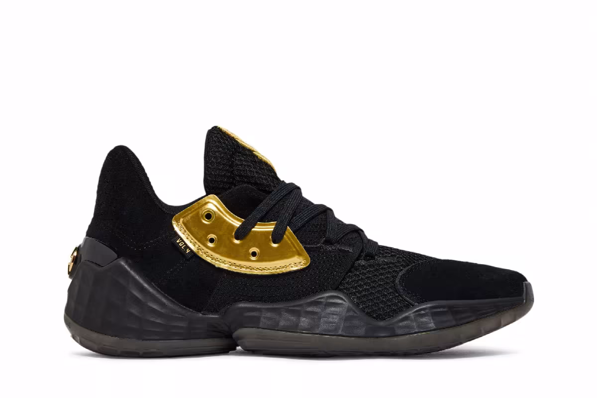 Adidas Harden Vol. 4 Gold Metallic, view 2