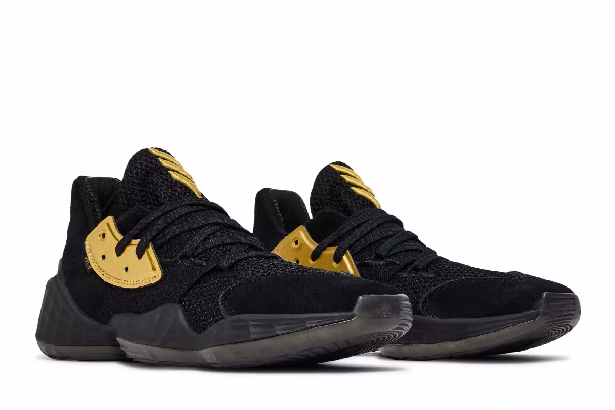 Adidas Harden Vol. 4 Gold Metallic, view 9