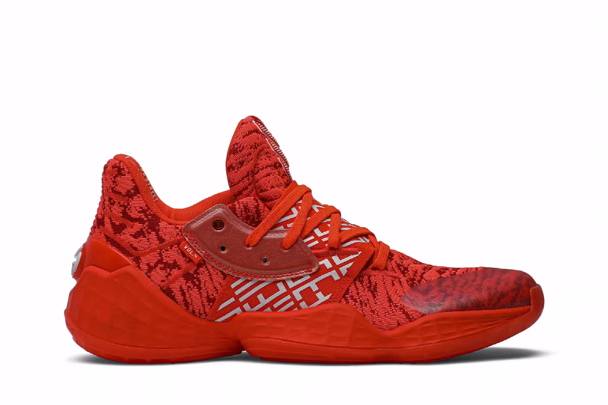 Adidas Harden Vol. 4 Solar Red, view 2
