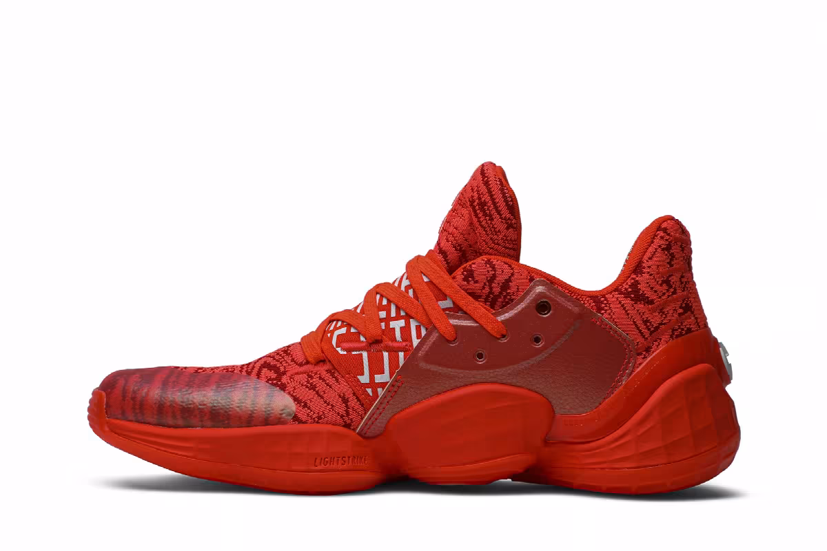 Adidas Harden Vol. 4 Solar Red, view 4