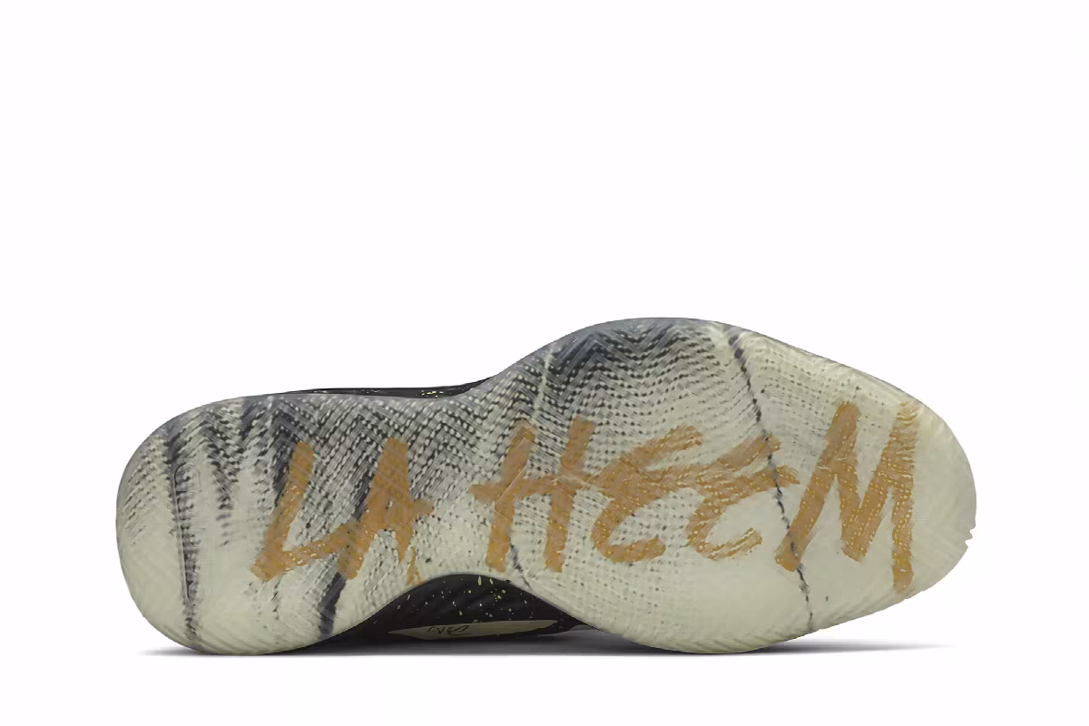 Adidas Dame 5 Black Gold White, view 5
