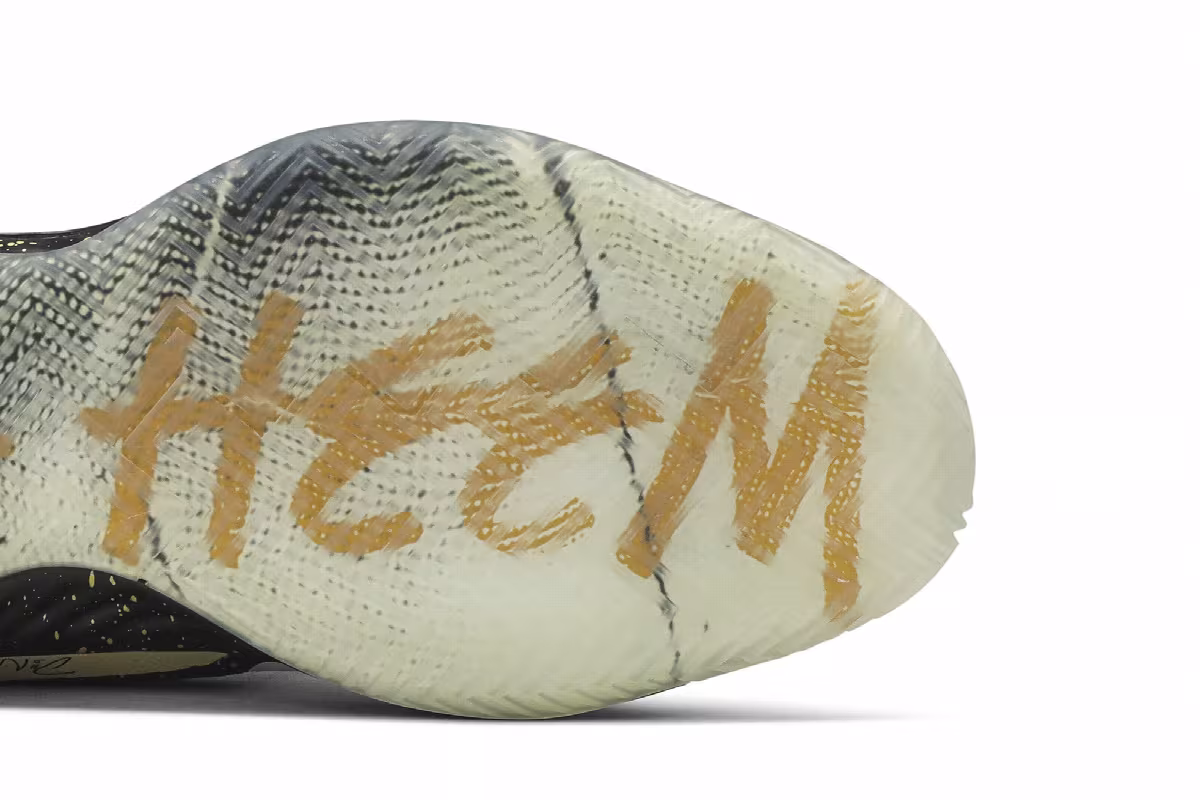 Adidas Dame 5 Black Gold White, view 6