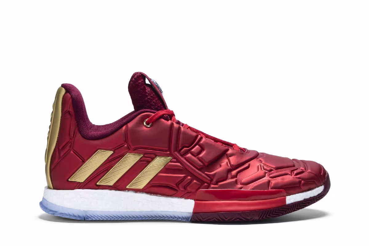 Marvel x adidas Harden Vol. 3 Heroes Among Us: Iron Man, view 2