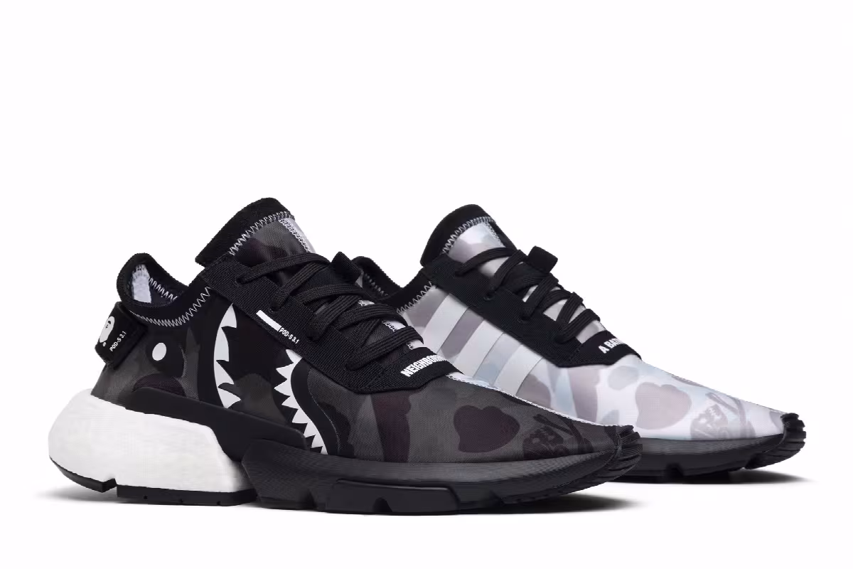 Neighborhood x A Bathing Ape x adidas P.O.D. S3.1 Camo, view 9