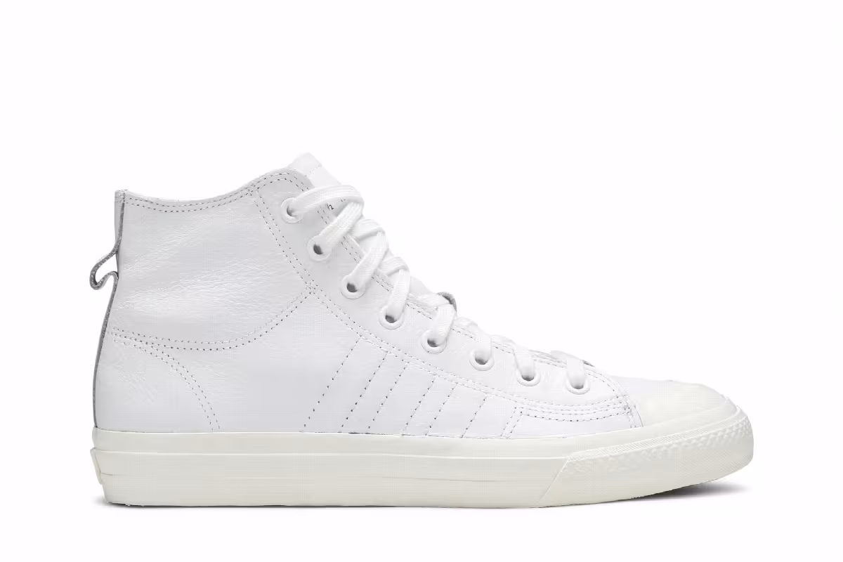 Adidas Nizza RF High Recon Leather Triple White, view 2