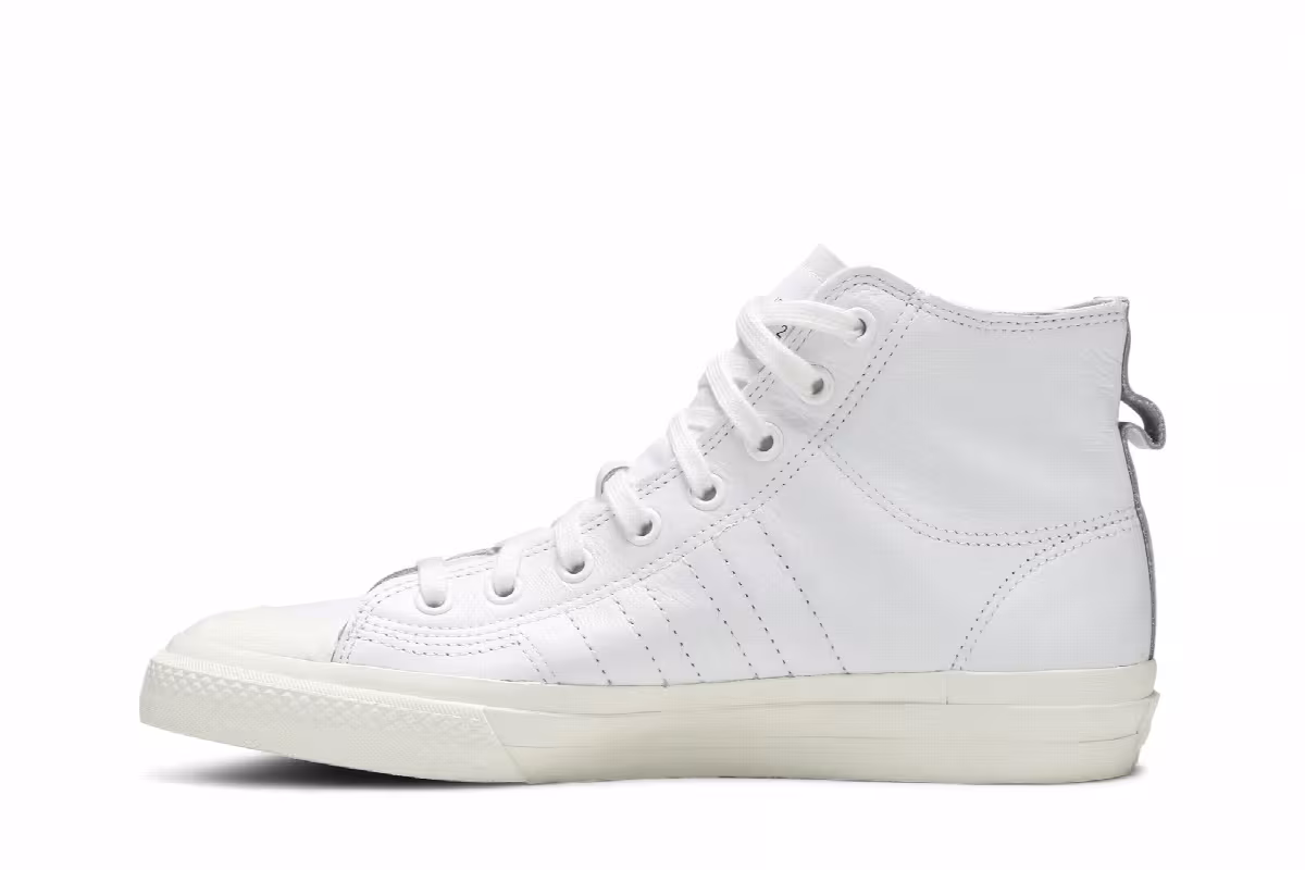 Adidas Nizza RF High Recon Leather Triple White, view 4