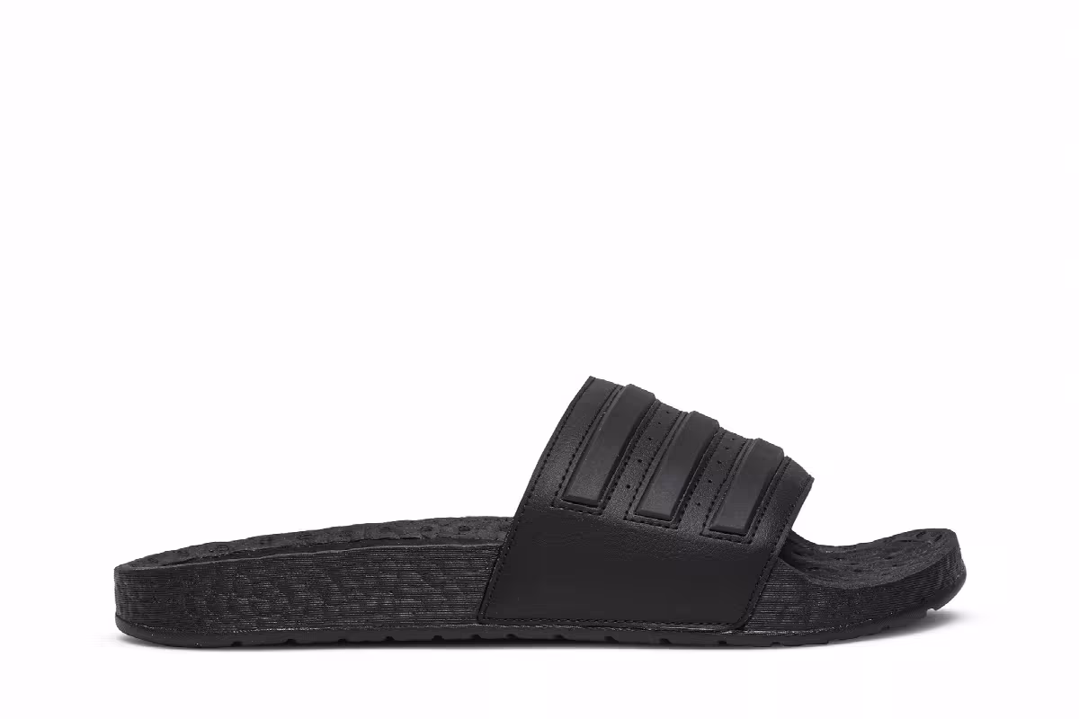 adidas Adilette Boost Slides Triple Black, view 2