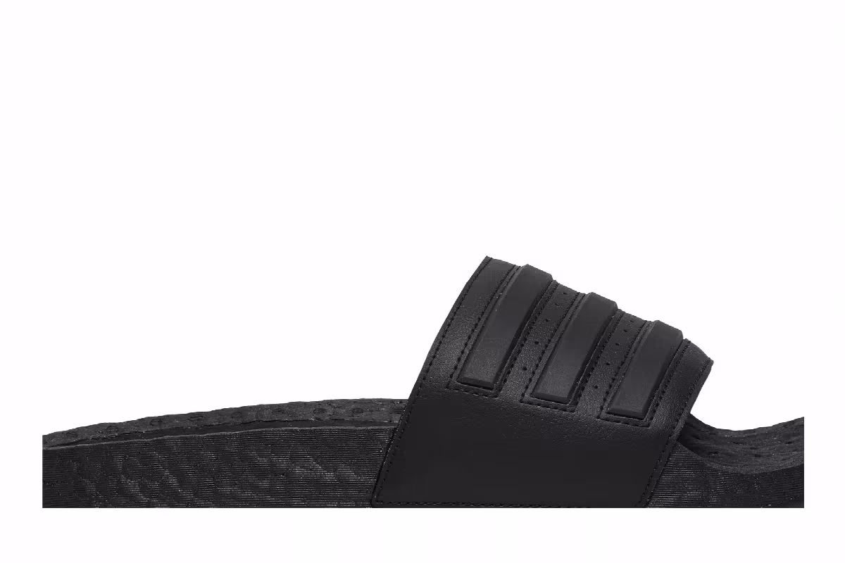 adidas Adilette Boost Slides Triple Black, view 3