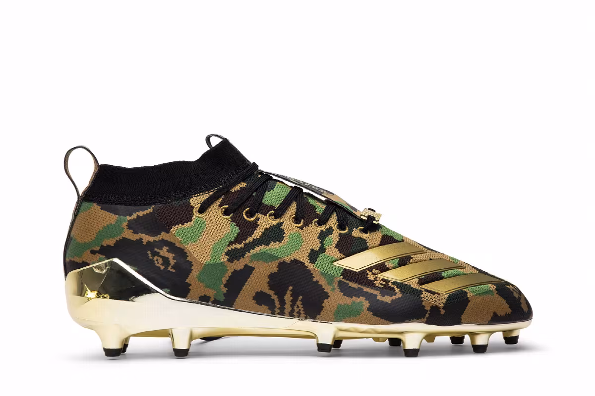 A Bathing Ape x adidas Adizero Cleat Green Camo, view 2