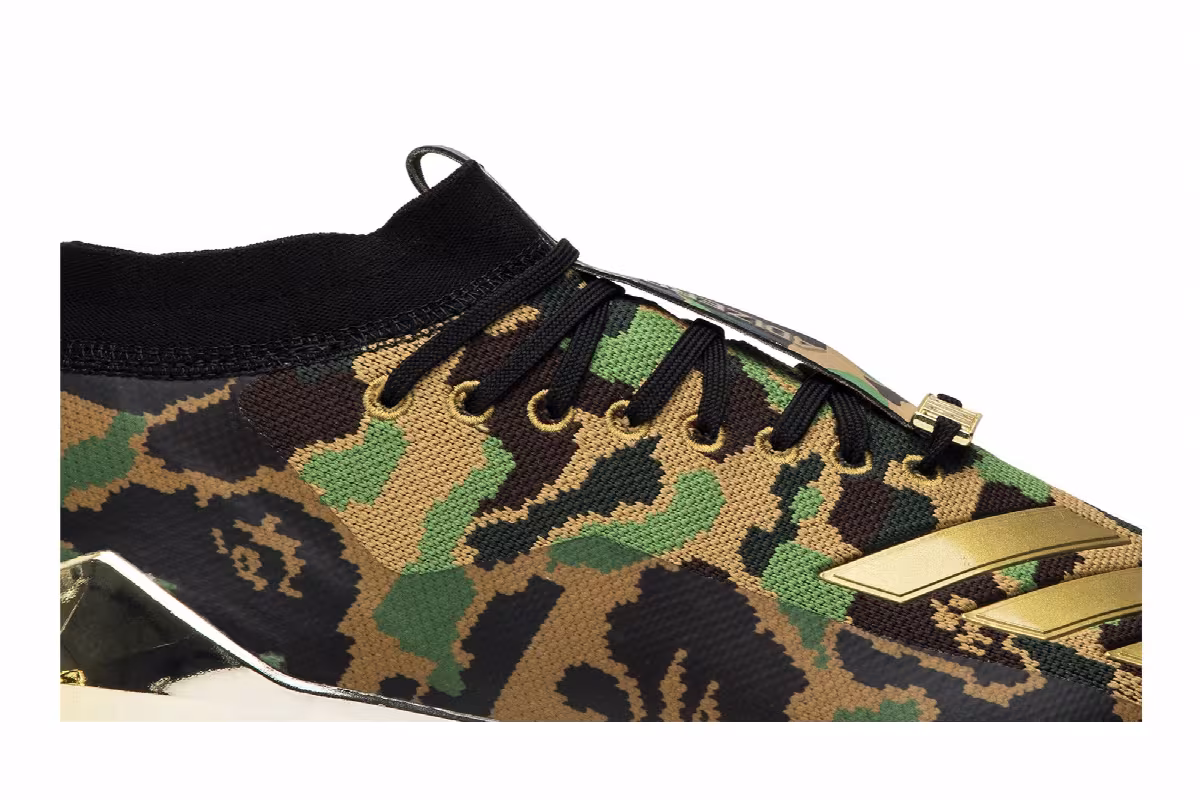 A Bathing Ape x adidas Adizero Cleat Green Camo, view 3