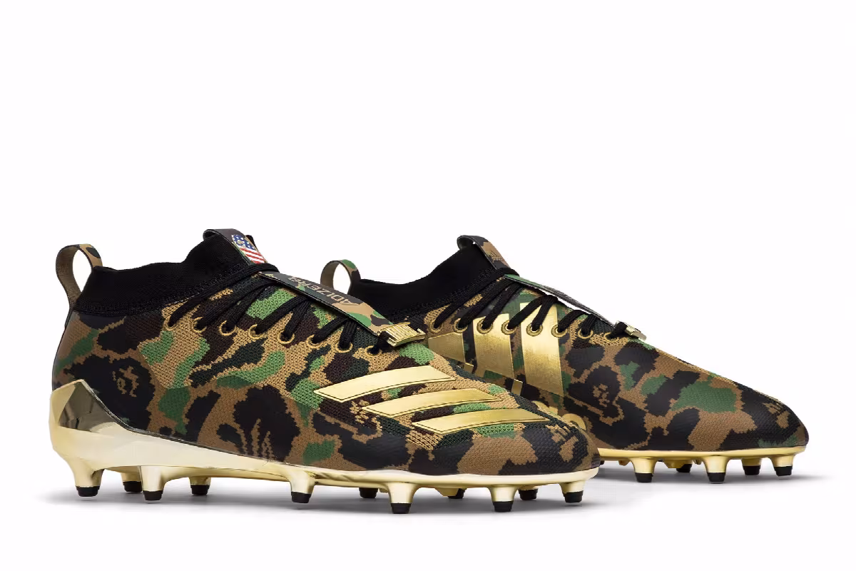 A Bathing Ape x adidas Adizero Cleat Green Camo, view 9