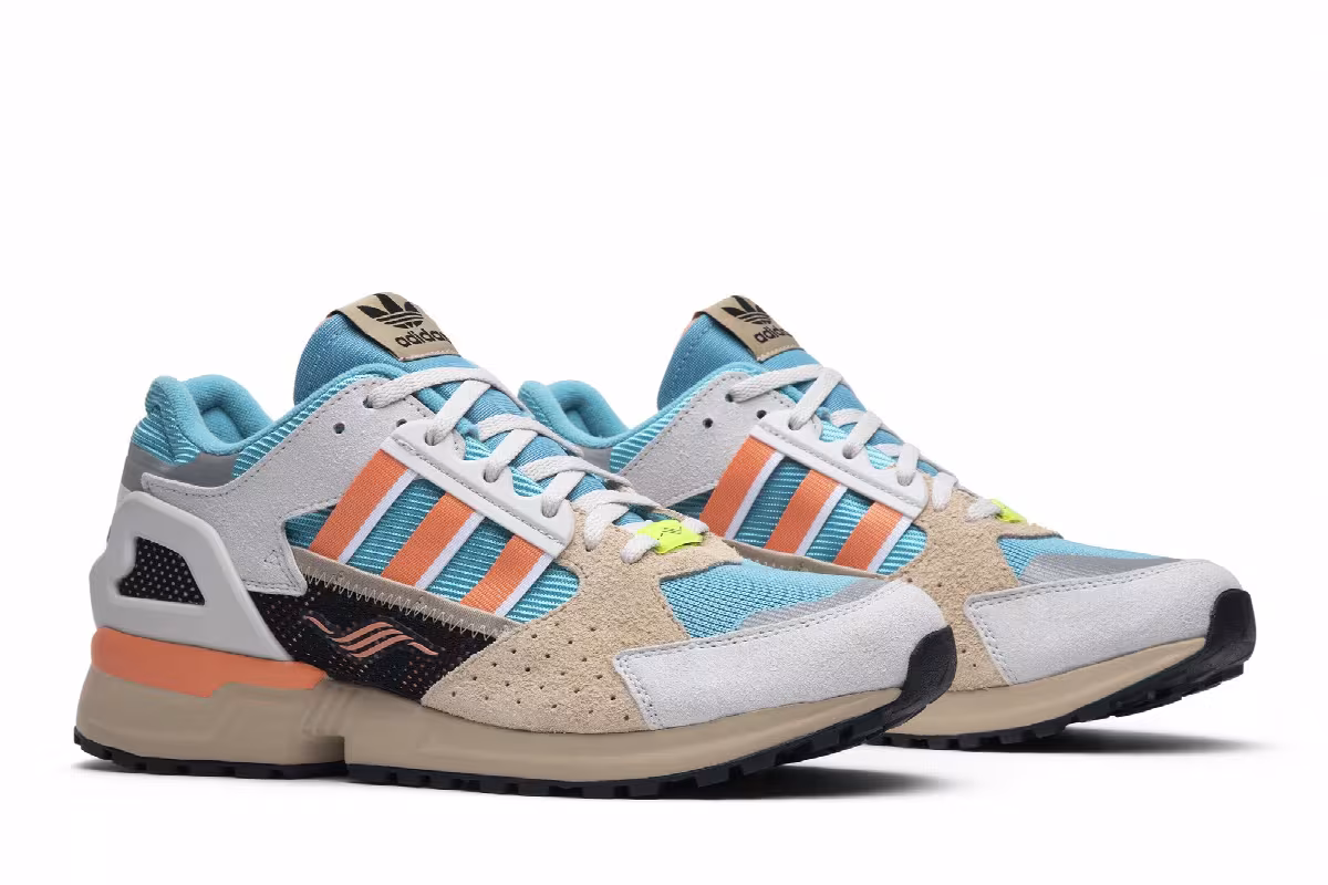 Adidas ZX 10000C Grey Coral Blue, view 9
