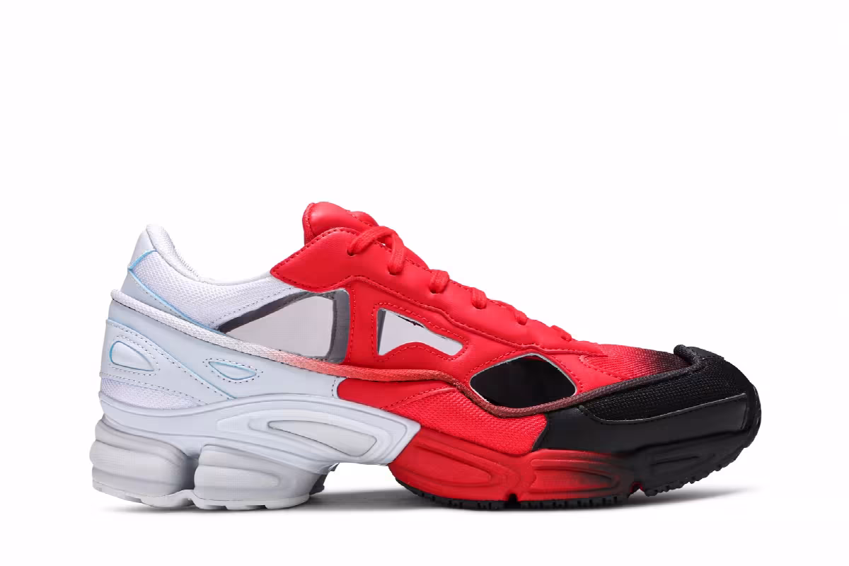 Raf Simons x adidas Ozweego Replicant Red Halo Blue, view 2