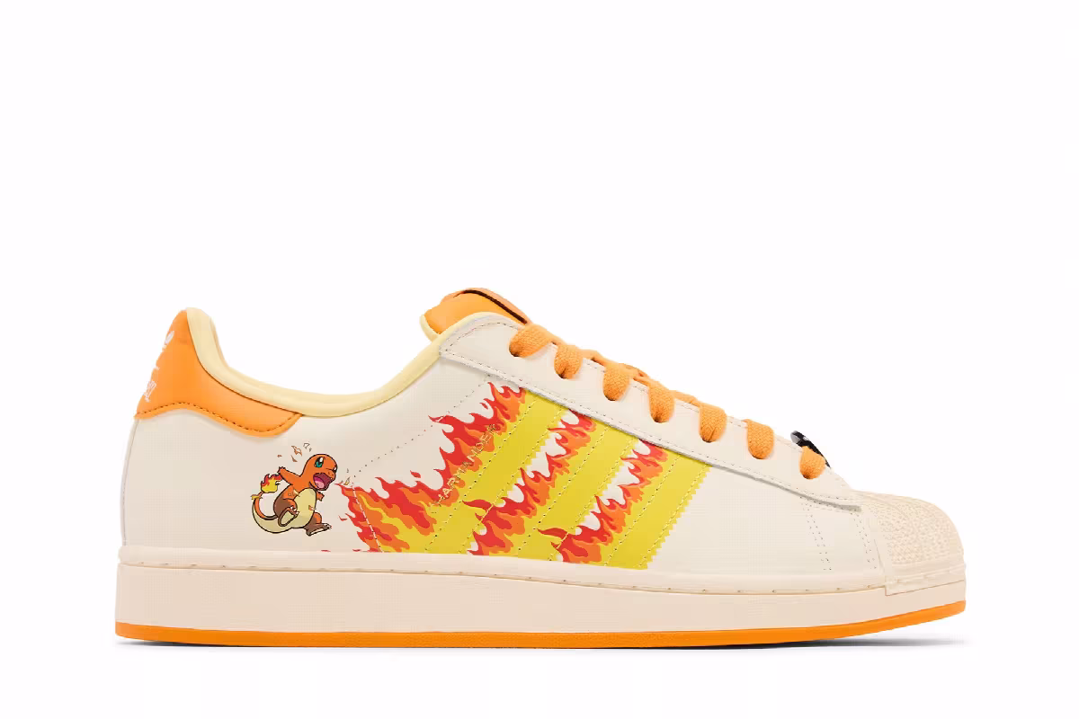 Pokémon x adidas Superstar Charmander, view 2