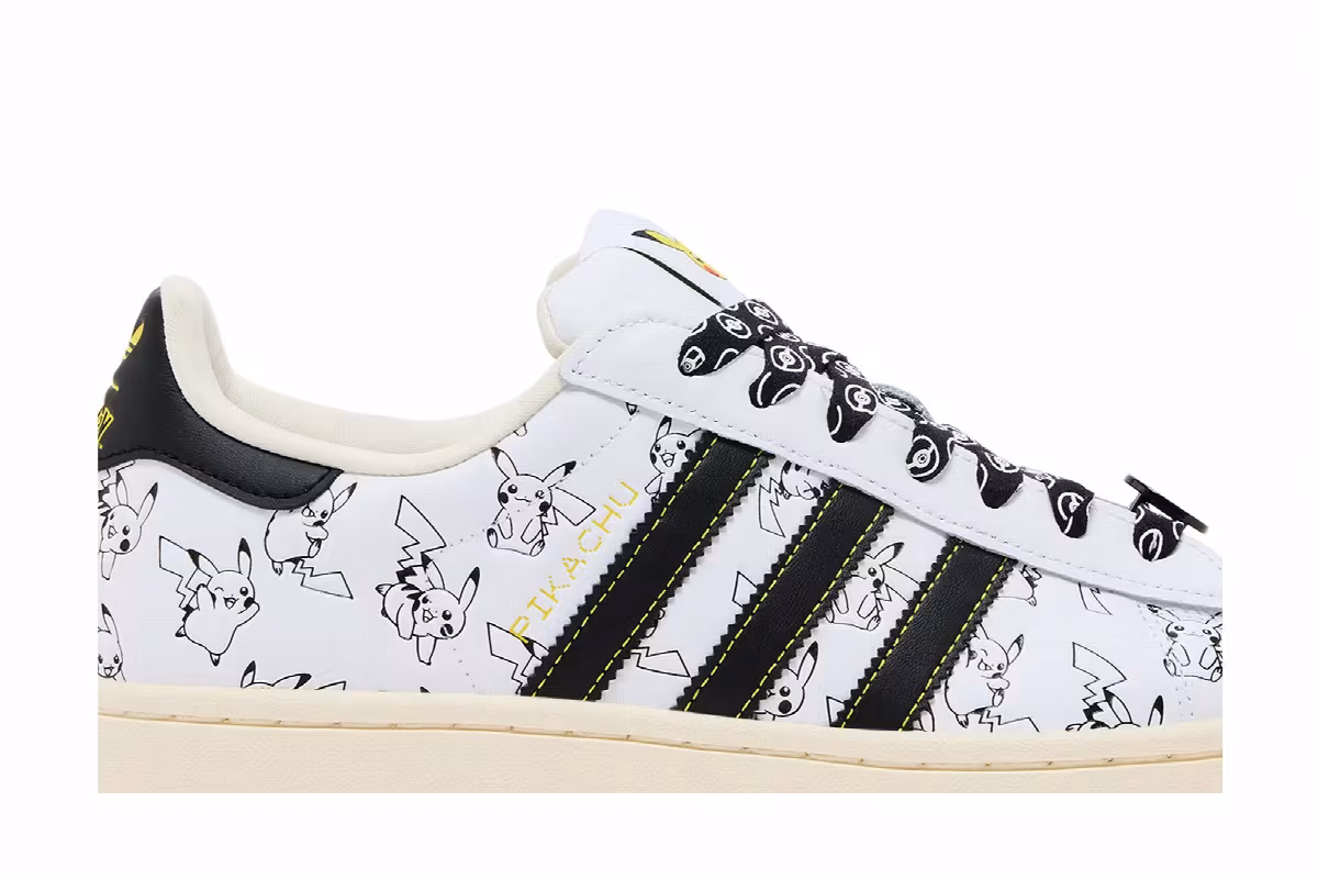 Pokémon x adidas Superstar Pikachu White, view 3