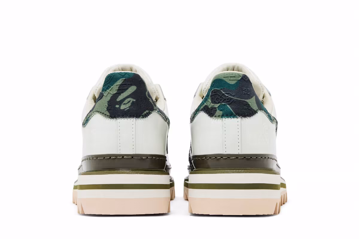 CLOT x BAPE x adidas Superstar Off White Olive Cargo, view 7
