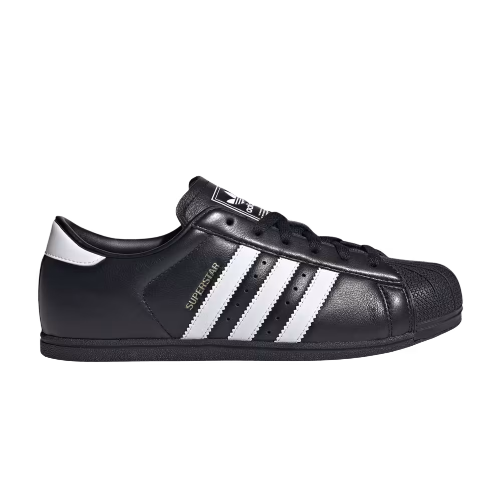 adidas Women's Superstar Lo Pro Core Black Cloud White Gold Metallic