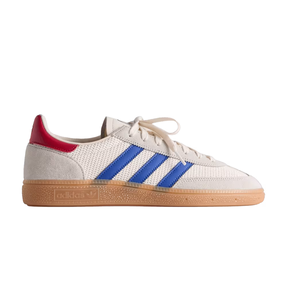 Kith x Messi x adidas Football Handball Spezial White Collegiate Royal Gold With Trading Card