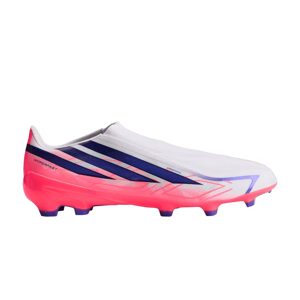adidas F50 Hyperfast League Laceless FG Cloud White Solar Purple