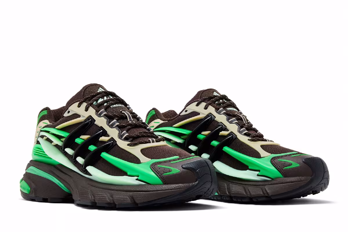Pharrell x VIRGINIA x adidas Adistar Jellyfish Brown Green, view 9