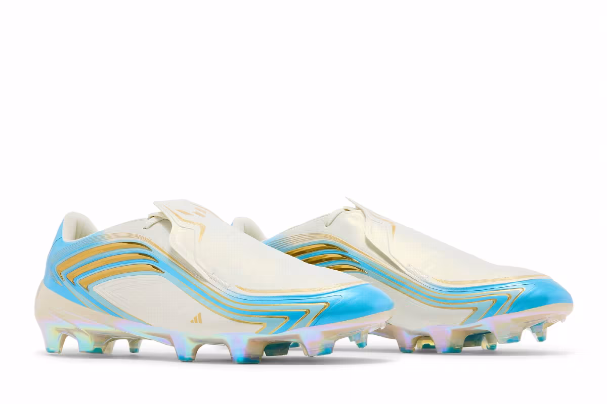 adidas F50 Messi Elite FG Ivory Semi Blue Burst, view 9
