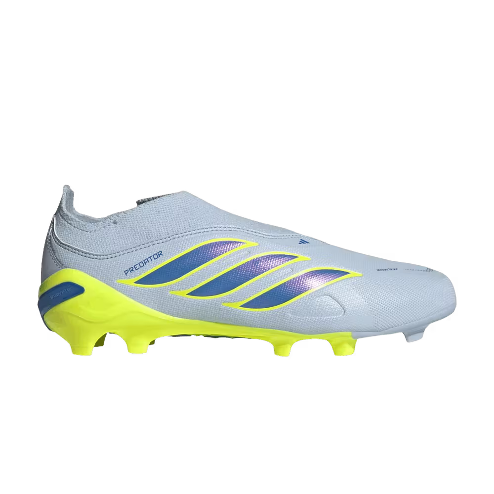 adidas Predator League Laceless Firm Ground GS Crystal Sky Ray Blue Team Solar Yellow 2