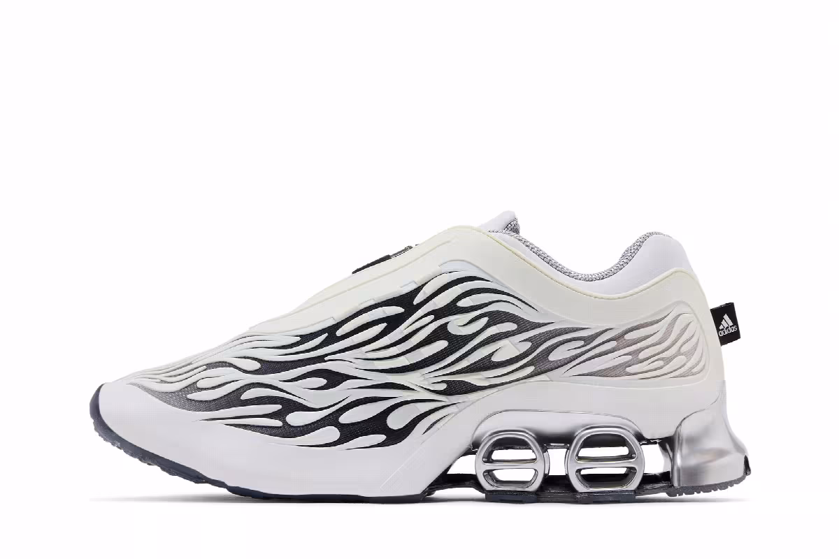 Hellstar x adidas Megaride S2 White Black Silver, view 4