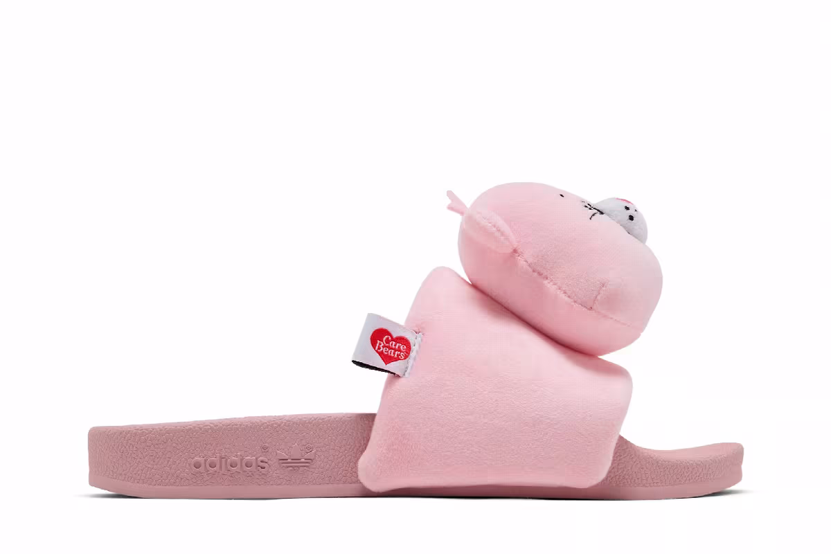 Care Bears x adidas Women's Adilette Slide Clear Pink, view 2