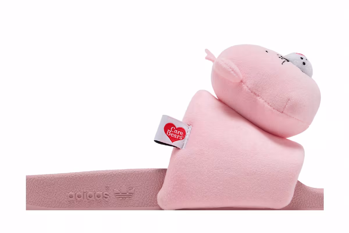 Care Bears x adidas Women's Adilette Slide Clear Pink, view 3